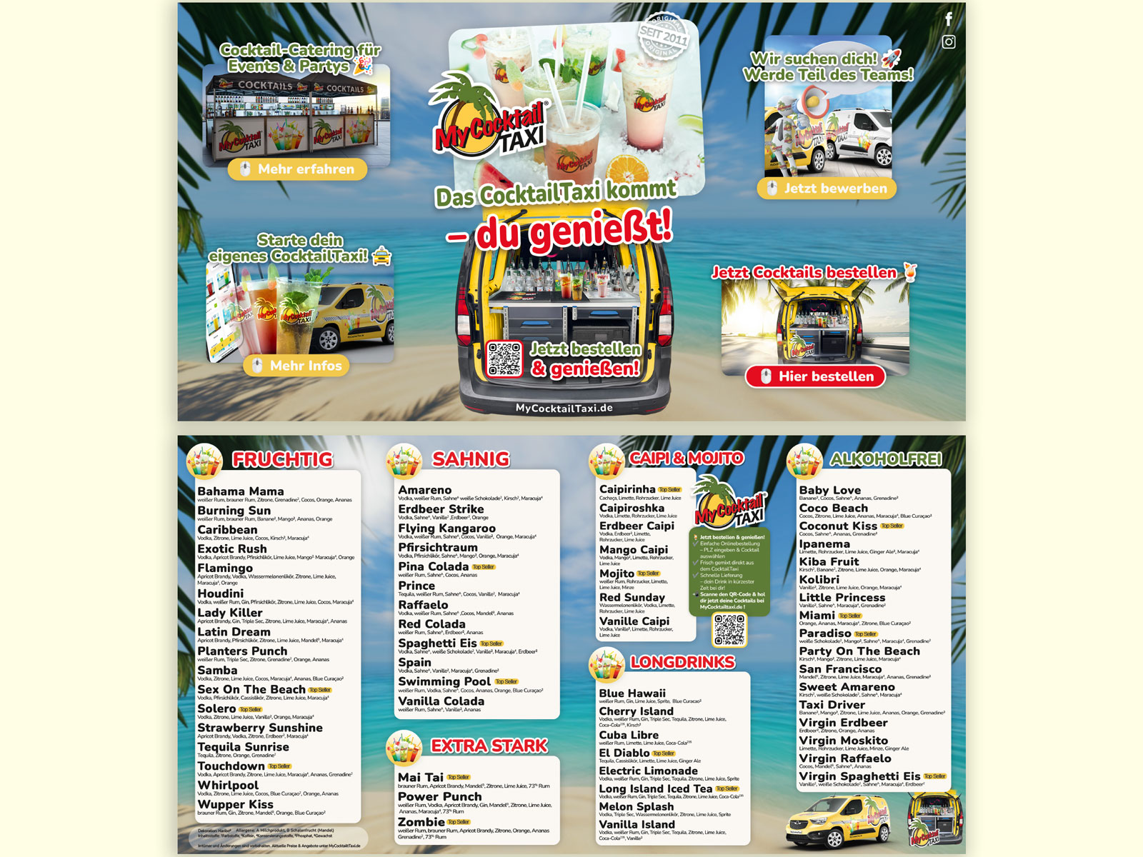 Digitale Cocktailkarte / Interaktives PDF | MyCocktailTaxi